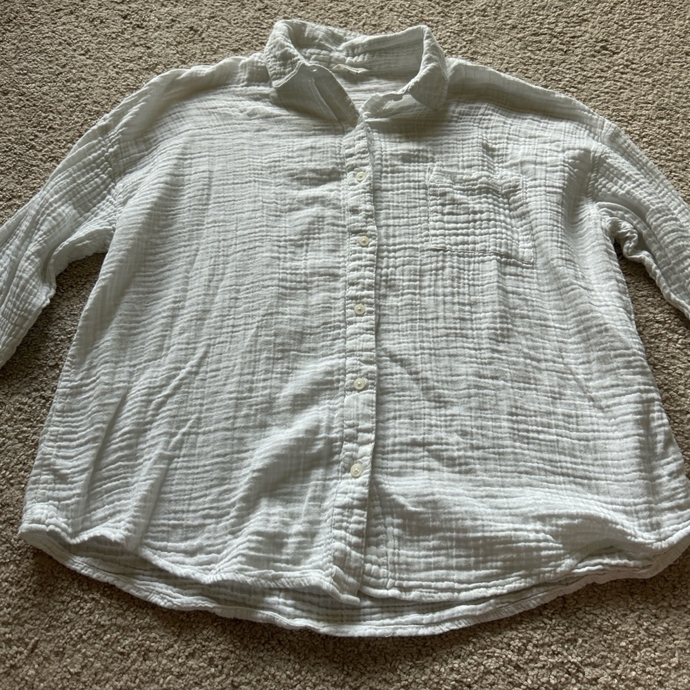 Aeropostale Textured White Shirt